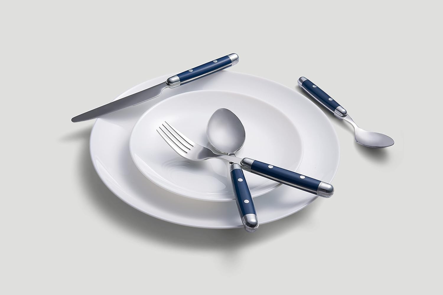 Cambridge Silversmiths, Blue, Jubilee Flatware, Service for 4, 16 Piece Set, Dorm Room Essentials, First Apartment - Image 3