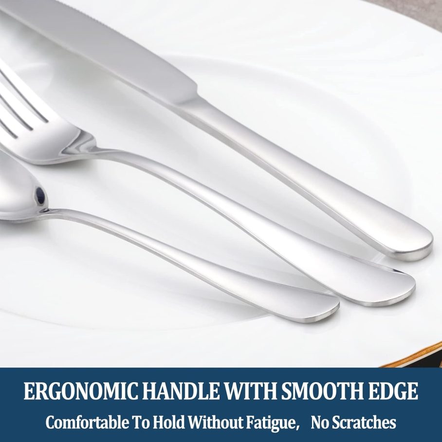 Dinner Forks,Set of 16 Top Food Grade Stainless Steel Silverware Forks,Table Forks,Flatware Forks,8 Inches,Mirror Finish & Dishwasher Safe,Use for Home,Kitchen or Restaurant - Image 5